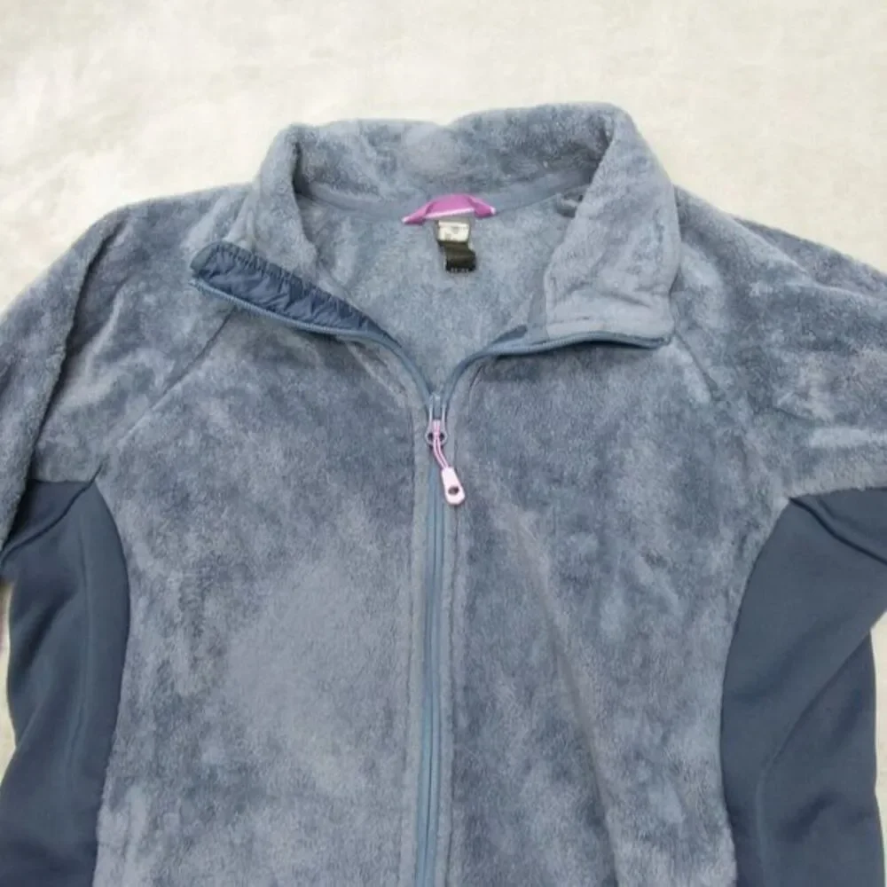 Mountain Hardwear Pyxis Fleece Women Medium Blue Gray‎ Stretch Full Zip READ